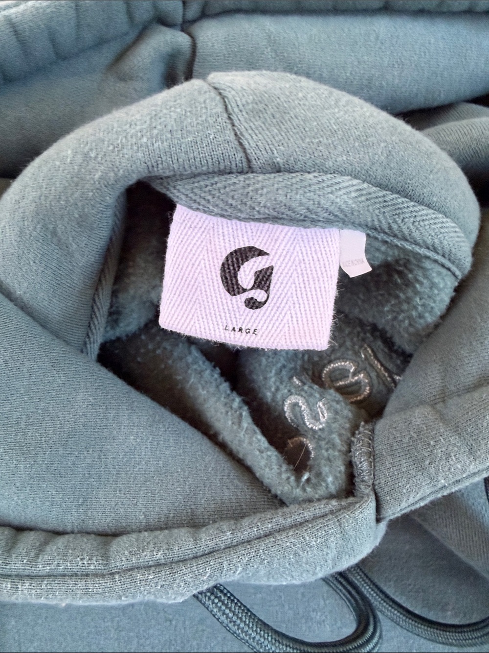 Glossier Teal Hooded Sweatshirt - Picture 3 of 6
